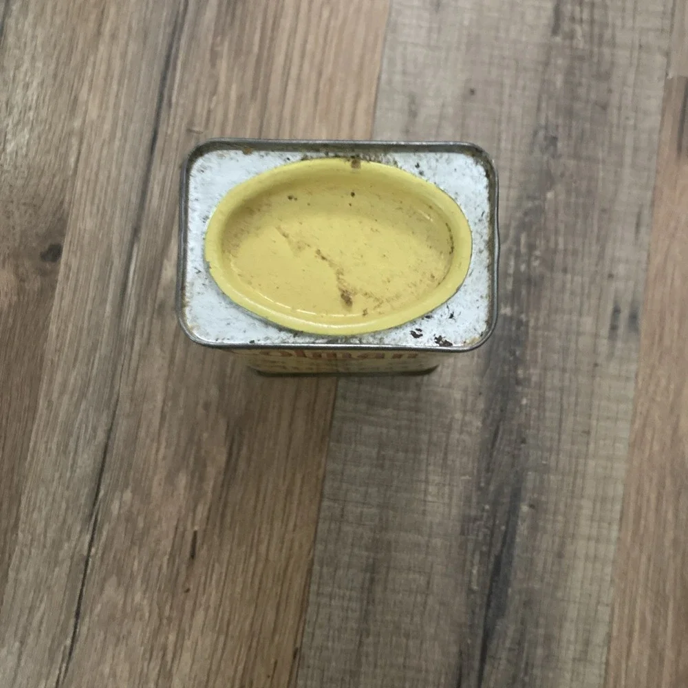 Vintage Colman's Mustard Metal Tin 4 OZ‎ Empty Kitchen Decor Large Tin